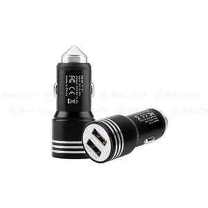 Car Charger Dual Port USB QC 5V/2.1A – Fast Charging Adapter for Smartphones & Tablets
