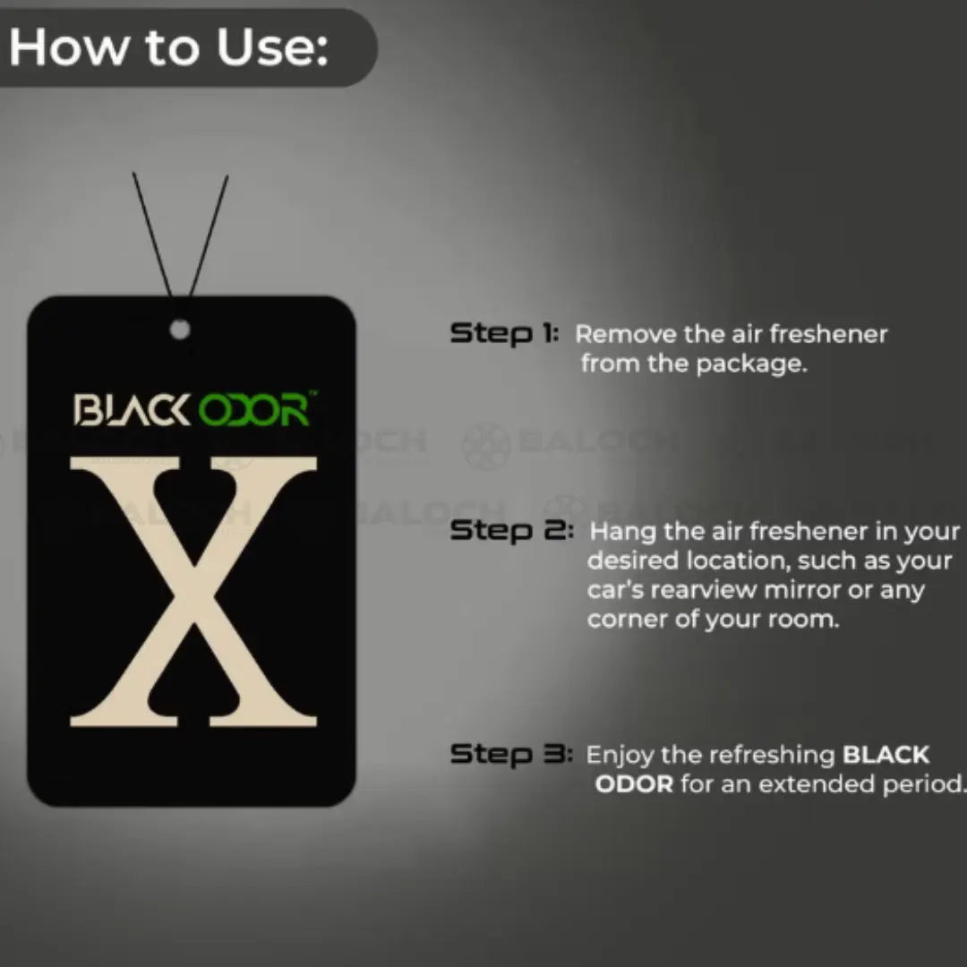 Black Odor X Air freshener Perfume For Car
