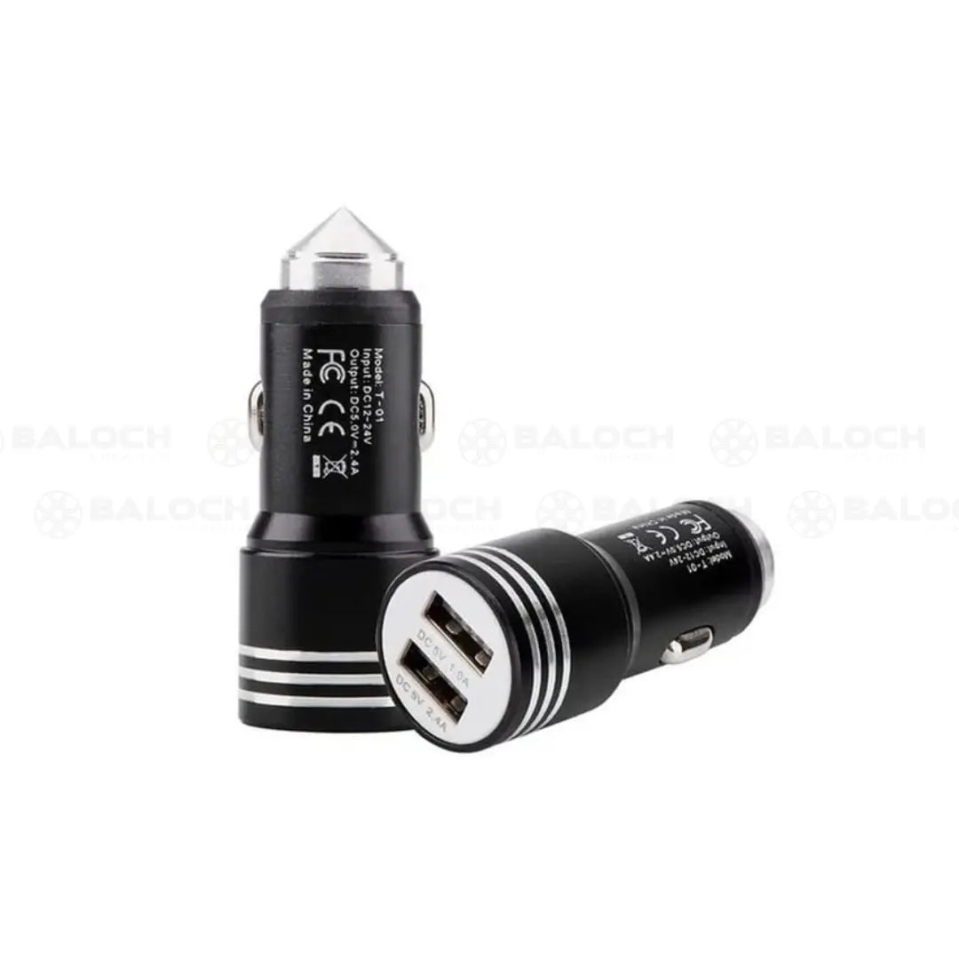 Car Charger Dual Port USB QC 5V/2.1A – Fast Charging Adapter for Smartphones & Tablets