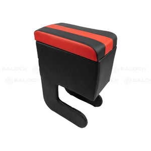 Universal Jumbo Console ArmRest Red – Car Center Arm Rest with Storage