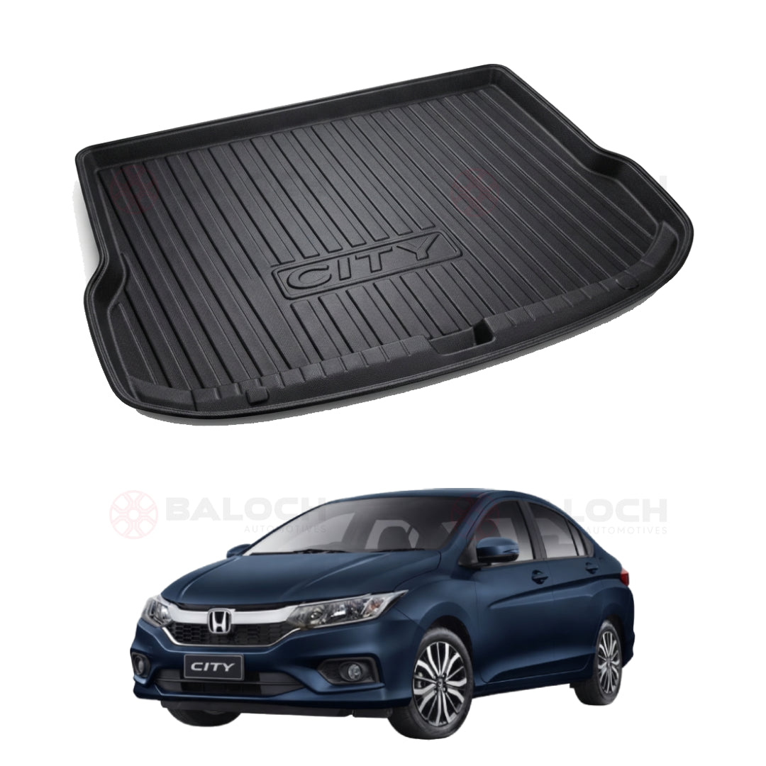 Honda City 2009-2020 TPE Trunk Mat – Custom Fit Waterproof Diggi Tray Boot Liner
