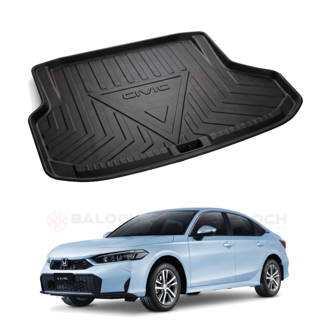 Honda Civic RS 2022-2026 TPE Trunk Mat – Custom Fit Waterproof Diggi Tray Boot Liner