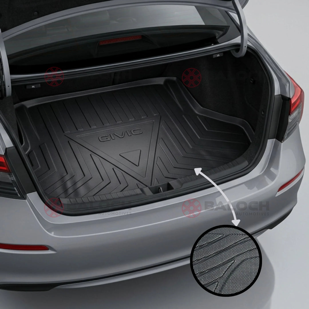 Honda Civic RS 2022-2026 TPE Trunk Mat – Custom Fit Waterproof Diggi Tray Boot Liner