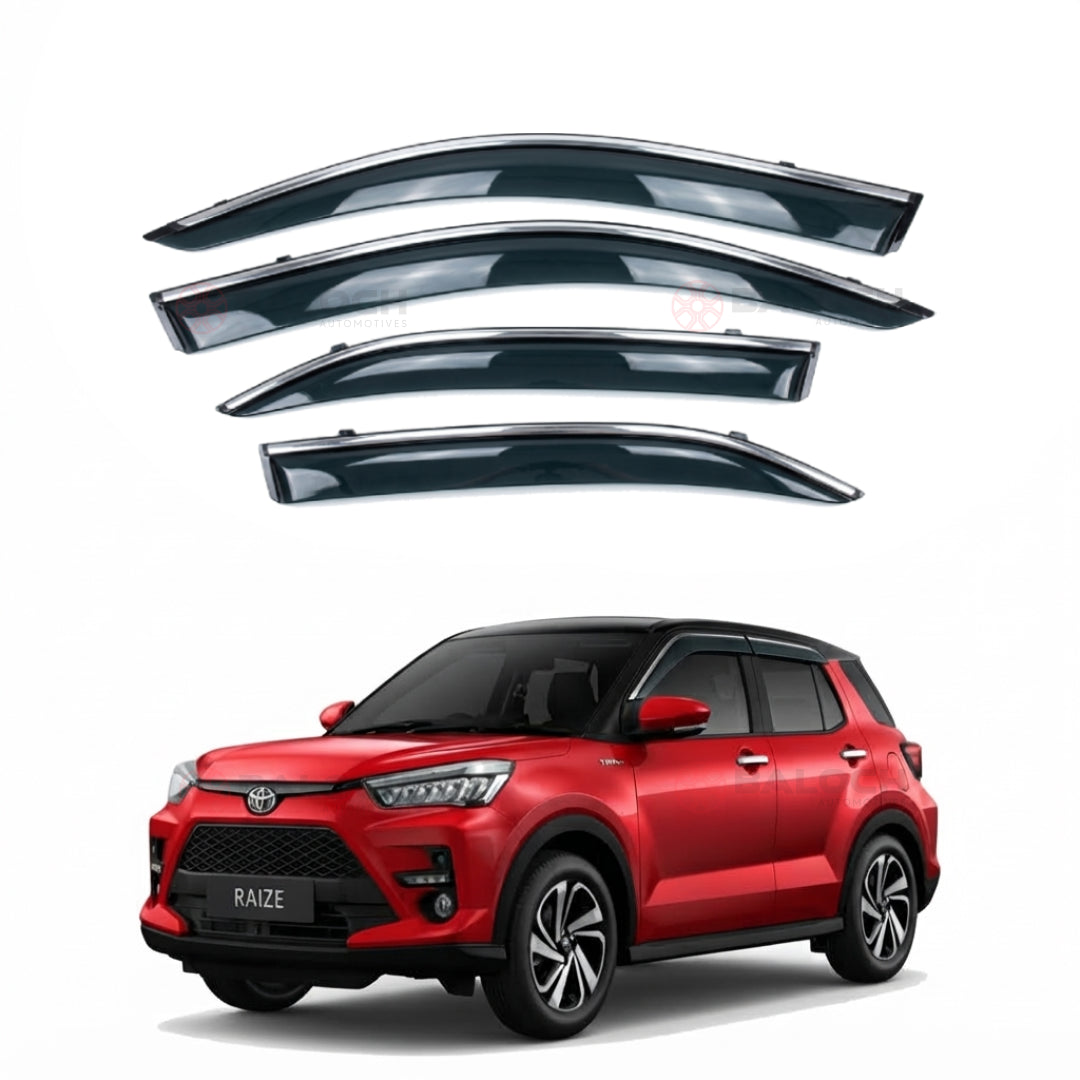 Toyota Raize TXR Airpress Sunvisor with Chrome | Premium Window Visor