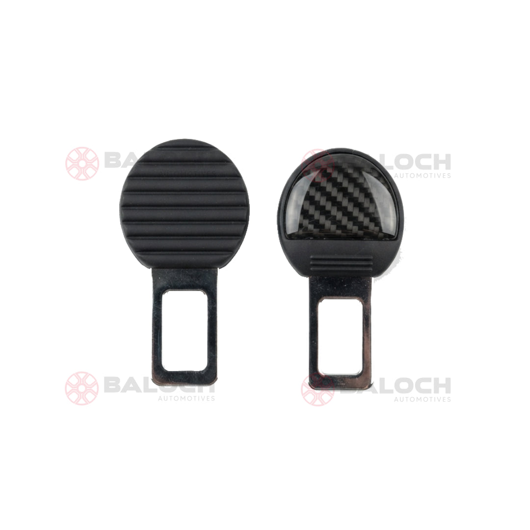 Carbon Fiber Universal Car Seat Belt Buckle Clip – Premium Seatbelt Alarm Stopper & Interior Accessory (2 Pcs)