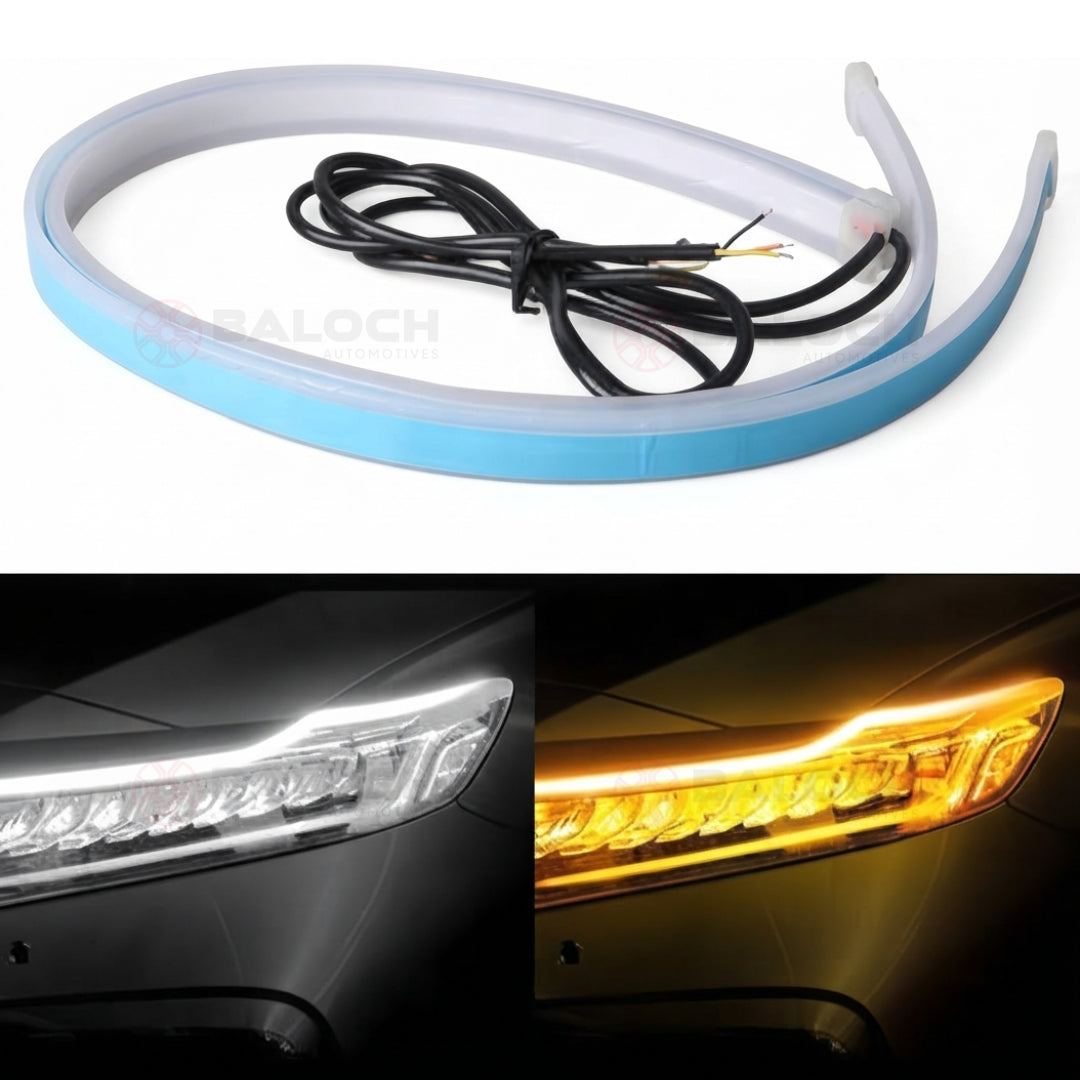 Article Neon Headlights Local 60CM – Flexible LED DRL Light Guide Strip 12V