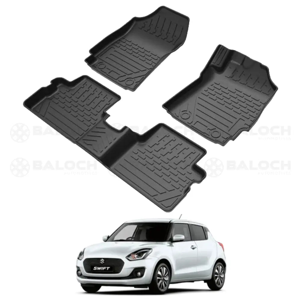 Suzuki Swift TPE Floor Mat Black 3 Pcs 2022 – 2026