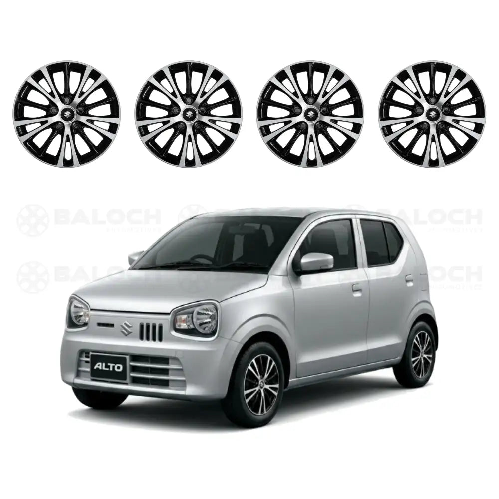 Double Color Wheel Cover 13' Inch – BiTurbo Dual Tone Car Wheel Cover Set (4 Pcs)