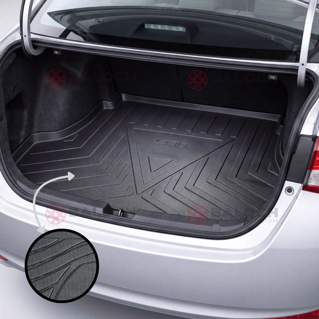 Toyota Yaris TPE Trunk Mat – Custom Fit Waterproof Diggi Tray Boot Liner for Yaris 2020-2026