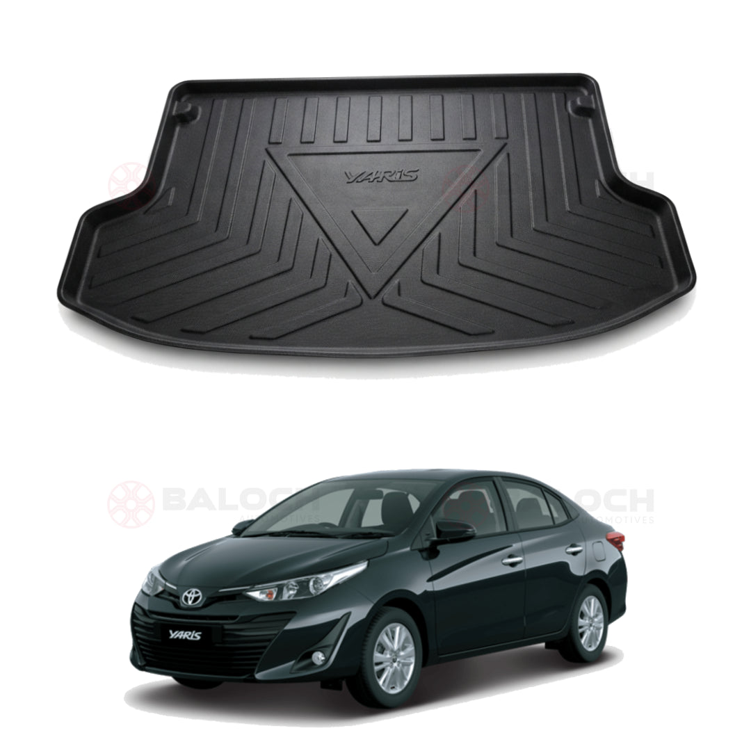 Toyota Yaris TPE Trunk Mat – Custom Fit Waterproof Diggi Tray Boot Liner for Yaris 2020-2026