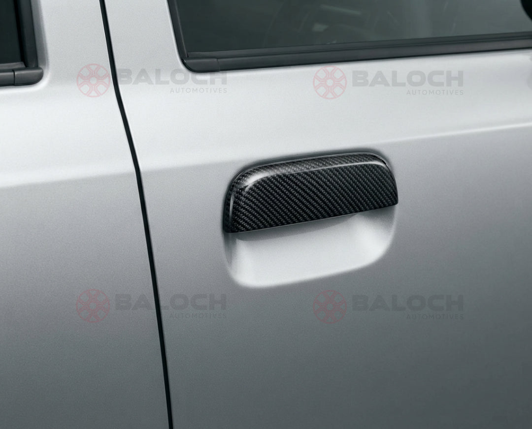 Suzuki Wagon R Carbon Fiber Door Handle Covers 4 Pcs – Exterior Handle Trim Cover Set