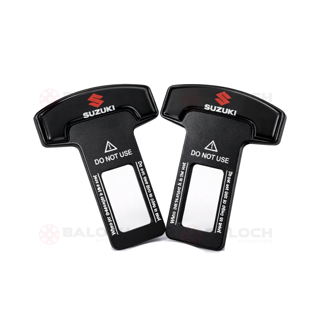 Suzuki Universal Car Seat Belt Buckle Clip – Premium Seatbelt Alarm Stopper & Interior Accessory (2 Pcs)