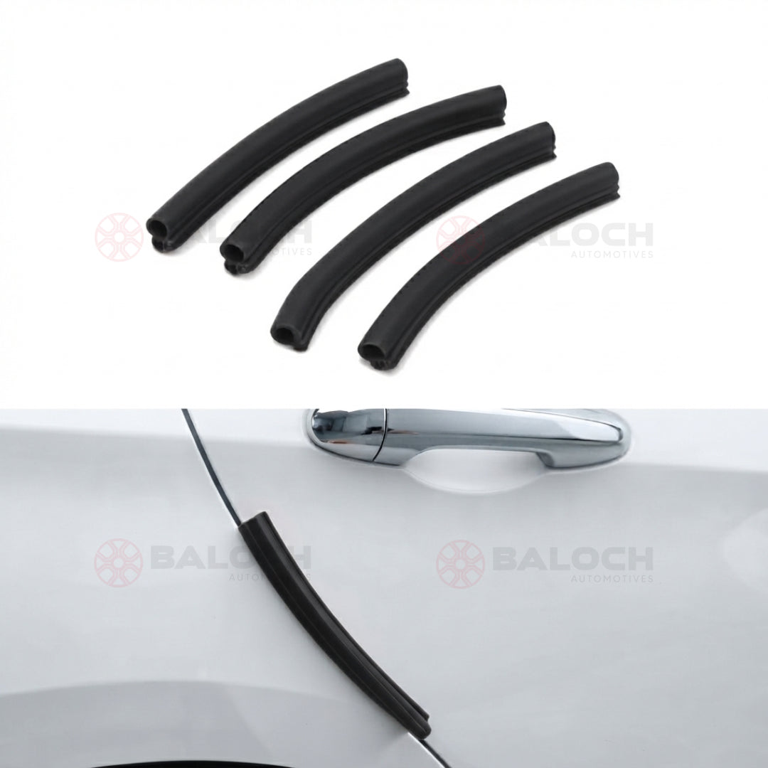 Universal Soft Rubber Car Door Edge Guard Protector Strip – Anti Scratch Door Protection (Black & Red)
