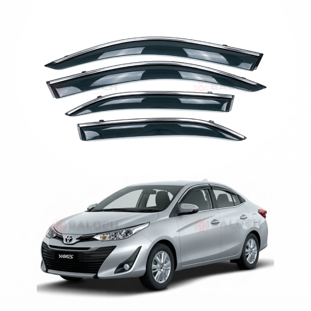 Toyota Yaris TXR Airpress Sunvisor with Chrome | Window Visor