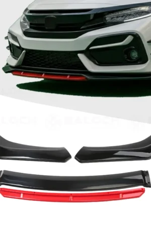 Universal Front Bumper Splitter 3Pcs - Black