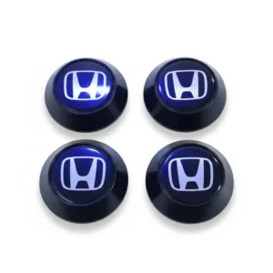 Honda Logo Car Wheel Center Hub Caps Covers Black 4 Pcs