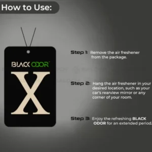 Black Odor X Air freshener Perfume For Car