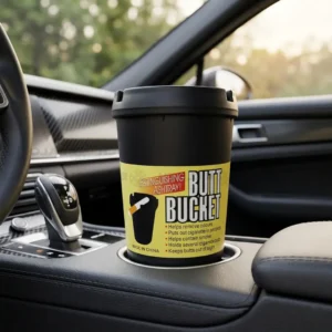 Butt Bucket Ashtray Car Smokeless Cigarette Ashtray with Lid