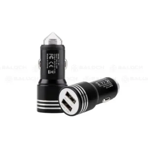 Car Charger Dual Port USB QC 5V/2.1A – Fast Charging Adapter for Smartphones & Tablets