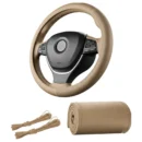 Beige Steering Wheel Stitching Cover For Car
