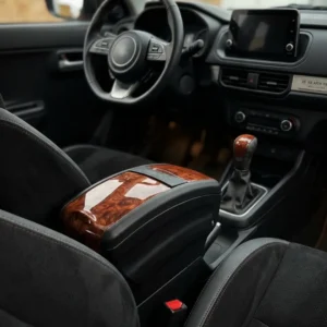 Car Action X8 Console Armrest for Suzuki Alto – Wood Finish Car Center Arm Rest