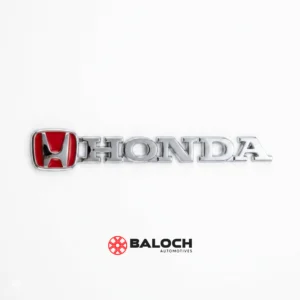 3D I Love Honda Embossed Chrome Emblem Sticker
