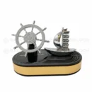 luxury ship wheel solar rotating car dashboard perfume ornament with liquid fragrance pakistan