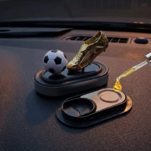 Football Boot Solar Rotating Dashboard Perfume Ornament with Fragrance Liquid