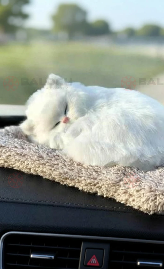 Cute Sleeping Cat Dashboard Ornament